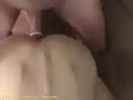Busty Asian shemale with high heels gets fucked hardcore on the sofa